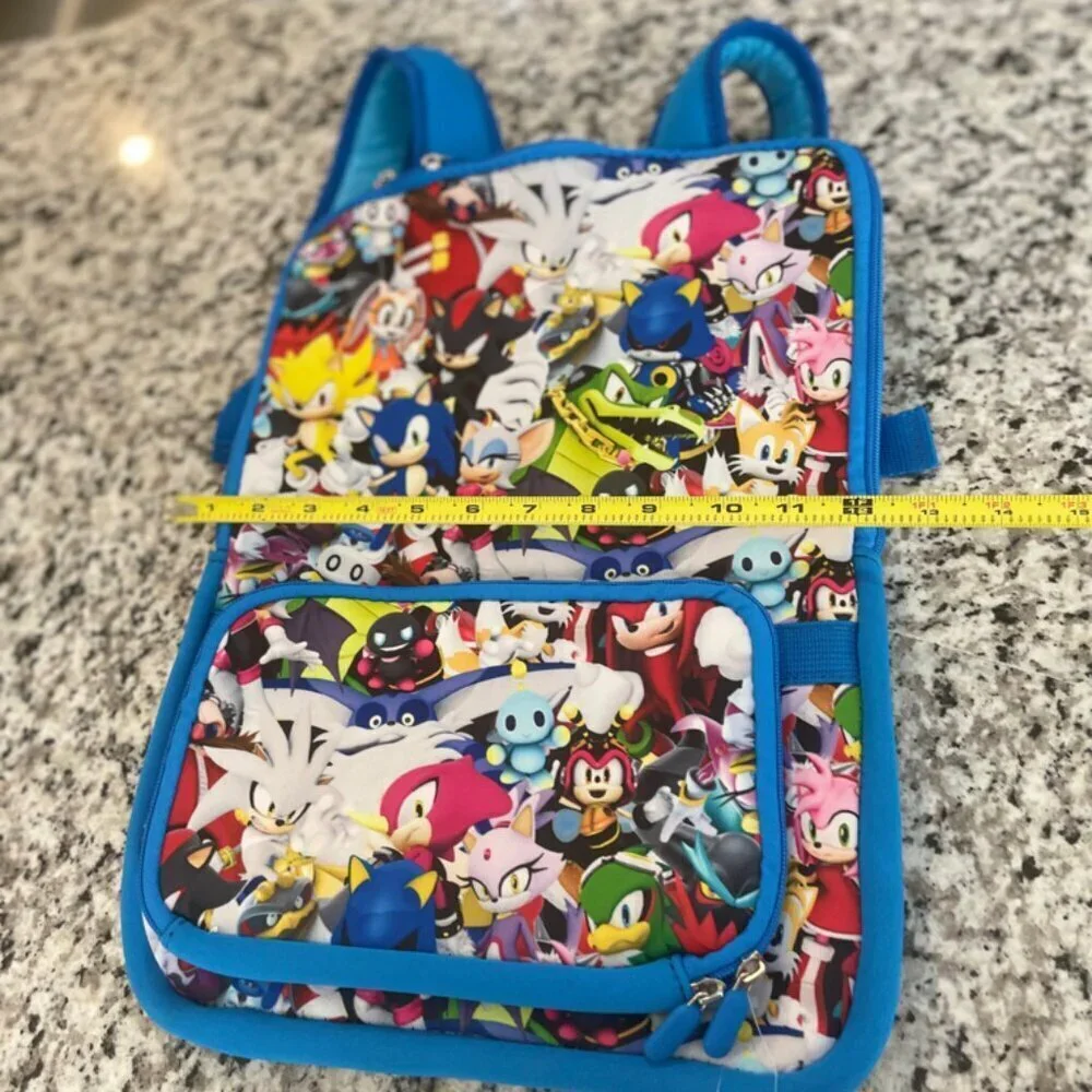 SONIC THE‎ HEDGEHOG LAPTOP BACKPACK AND GAME CASE GAMER GAMING VERSATILE ICONIC